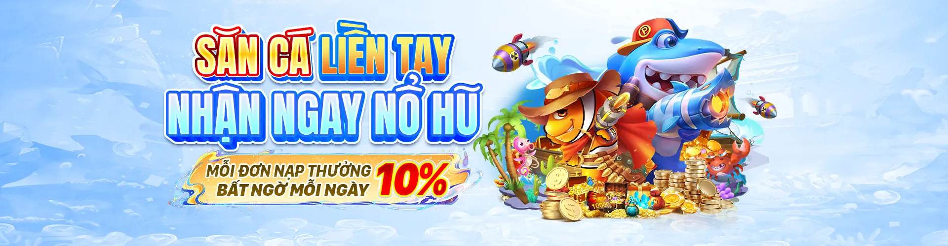 Hình ảnh chính trò chơi bắn cá Win55 với gói Win55 độc quyền